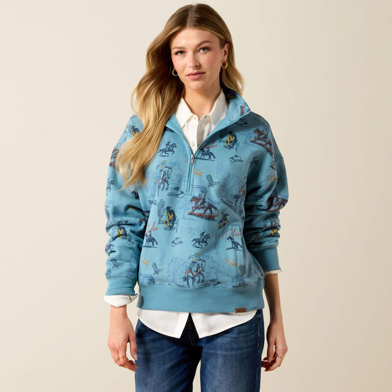 Ariat Women's Painted 1/2 Zip Sweatshirt