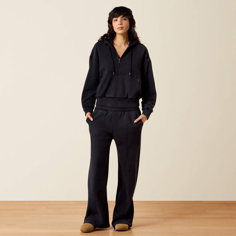 ARIAT WOMEN'S Compass 1/2 Zip Sweatshirt-BLACK 10079485
