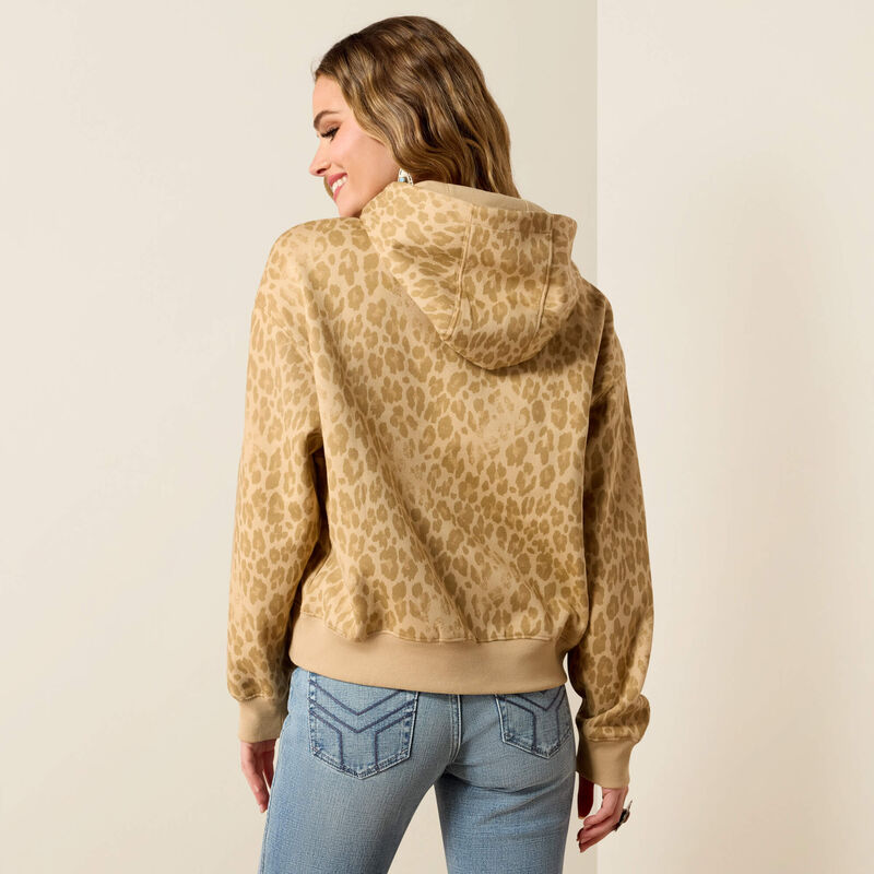 ARIAT WOMEN'S Essential Hoodie-FADED LEOPARD