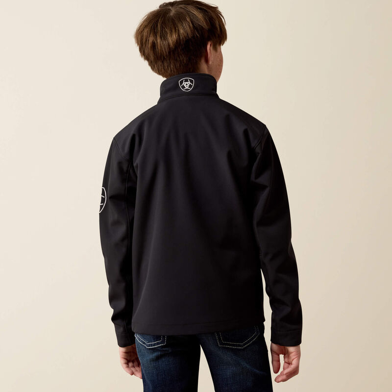 ARIAT BOYS Logo Softshell Jacket-BLACK 10079694