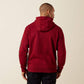 ARIAT Rebar Lightweight Logo Hoodie-POMEGRANATE|LICORICE