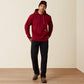 ARIAT Rebar Lightweight Logo Hoodie-POMEGRANATE|LICORICE
