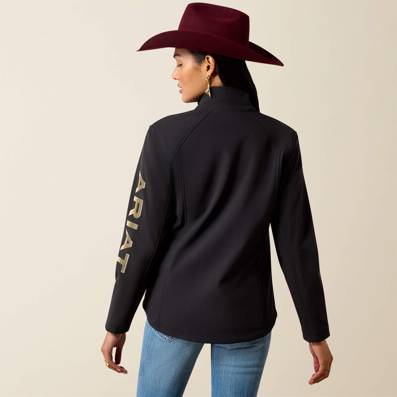 Ariat Women's Logo Softshell Jacket-Black Stonewall 10079893