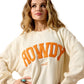 Ariat Women's Collegiate Orange & Cream Rowdy Embroidered Oversized Sweatshirt