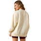 Ariat Women's Collegiate Orange & Cream Rowdy Embroidered Oversized Sweatshirt