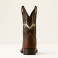 ARIAT BOYS Driftwood Wide Square Toe Western Boot-EARTH|ROYAL CHOCOLATE 10080273
