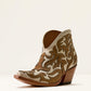 Ariat Women's Roux X Toe Western Boot Cream Candle/Flaxen Tan