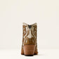 Ariat Women's Roux X Toe Western Boot Cream Candle/Flaxen Tan