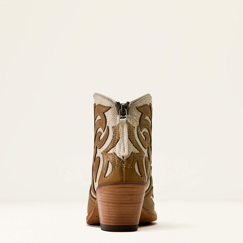 Ariat Women's Roux X Toe Western Boot Cream Candle/Flaxen Tan