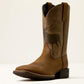 ARIAT MEN'S Sport Trail Cam Wide Square Toe Cowboy Boot DISTRESSED BROWN|BROWN BOMBER-10080341