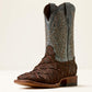 ARIAT MEN'S Riverside Wide Square Toe Cowboy Boots-CHOCOLATE BASS PRINT|INDIGO HONOR 10080345
