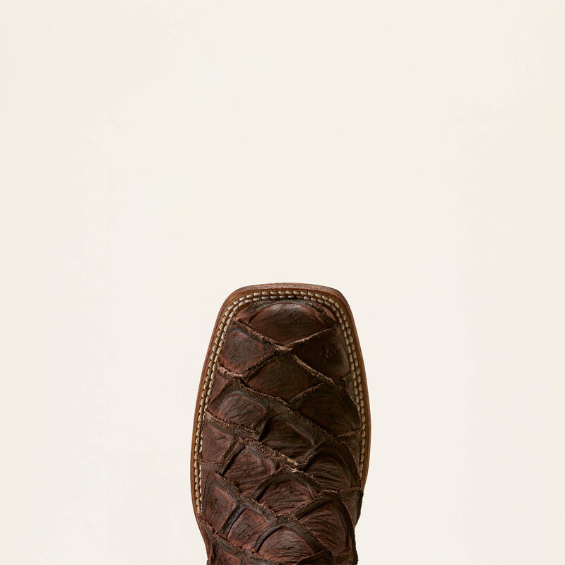 ARIAT MEN'S Riverside Wide Square Toe Cowboy Boots-CHOCOLATE BASS PRINT|INDIGO HONOR 10080345
