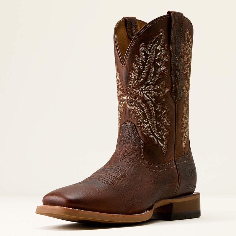 ARIAT MEN'S Walker Wide Square Toe Cowboy Boot SMOKED AMBER|RANCHWOOD-10080558