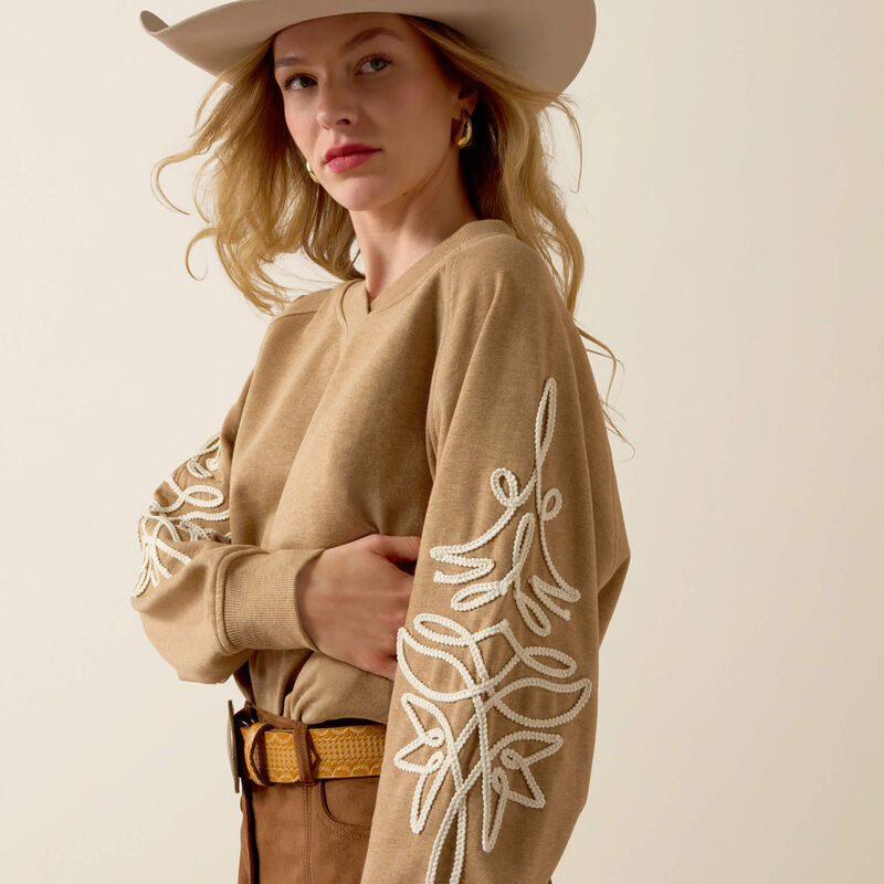 ARIAT Juliette Sweatshirt - KHAKI HEATHER