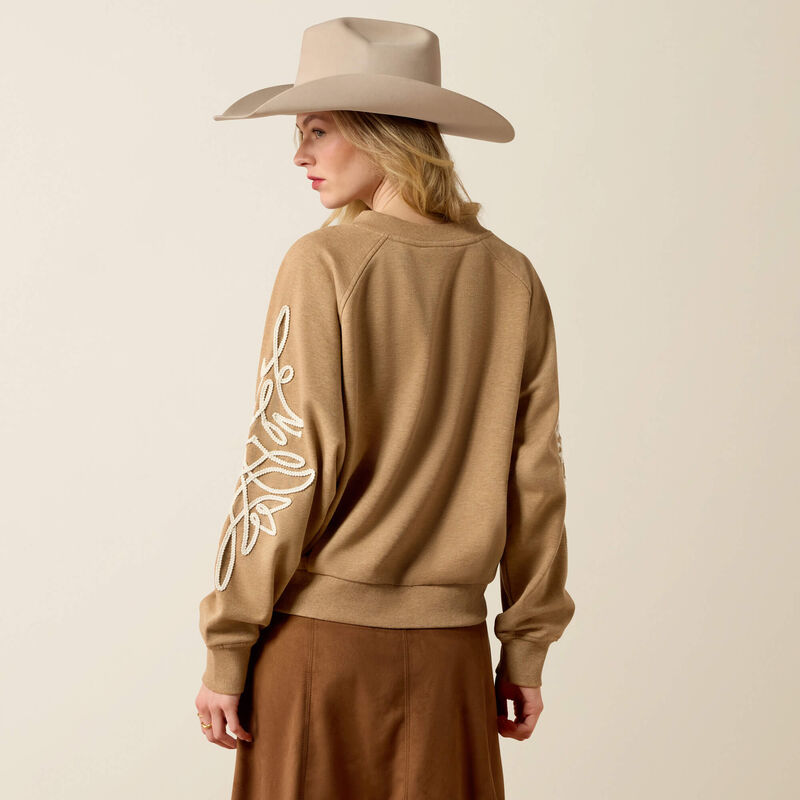 ARIAT Juliette Sweatshirt - KHAKI HEATHER