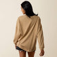 ARIAT WOMEN'S Canvas Oversized Long Sleeve T-Shirt-KHAKI HEATHER