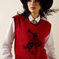 ARIAT WOMEN'S Taylor Sweater Vest-SAVVY RED 10080642