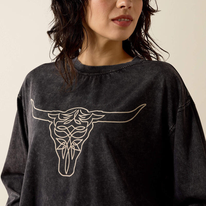 ARIAT Women's Steer Story Long Sleeve T-Shirt-10080681