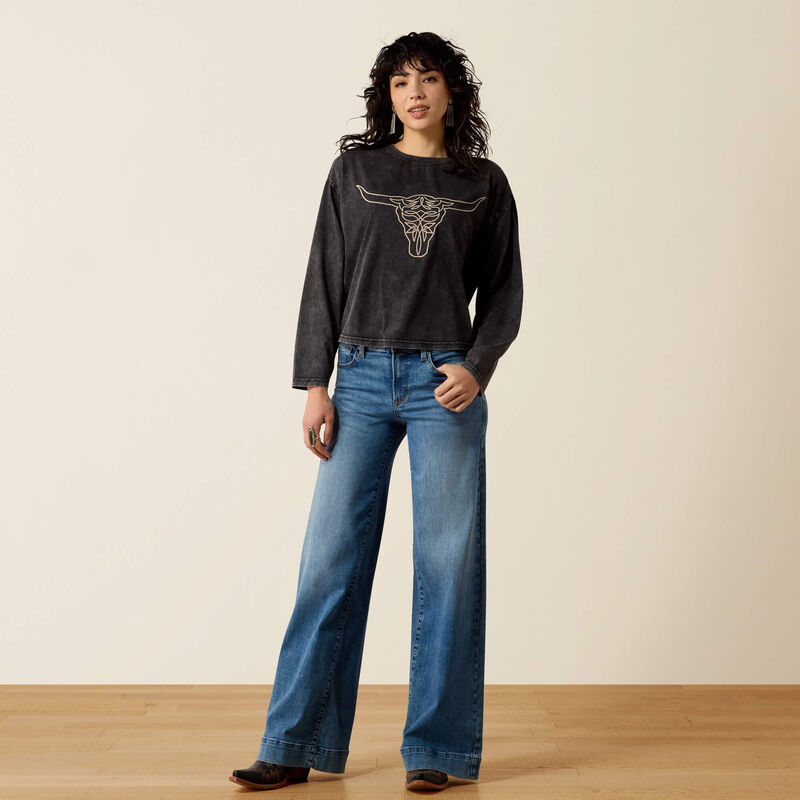 ARIAT Women's Steer Story Long Sleeve T-Shirt-10080681