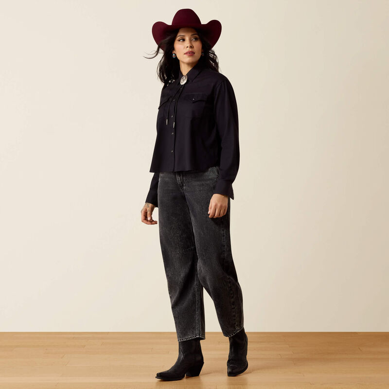 ARIAT Midnight Western Snap Shirt BLACK