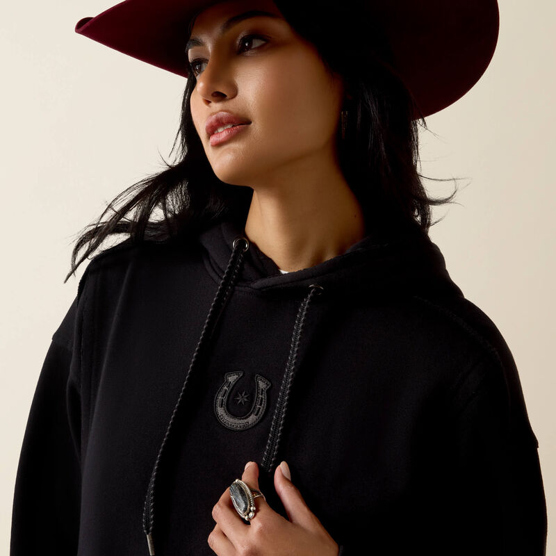 ARAIT WOMENS Daydreamer Hoodie-BLACK HORSESHOE 10080693