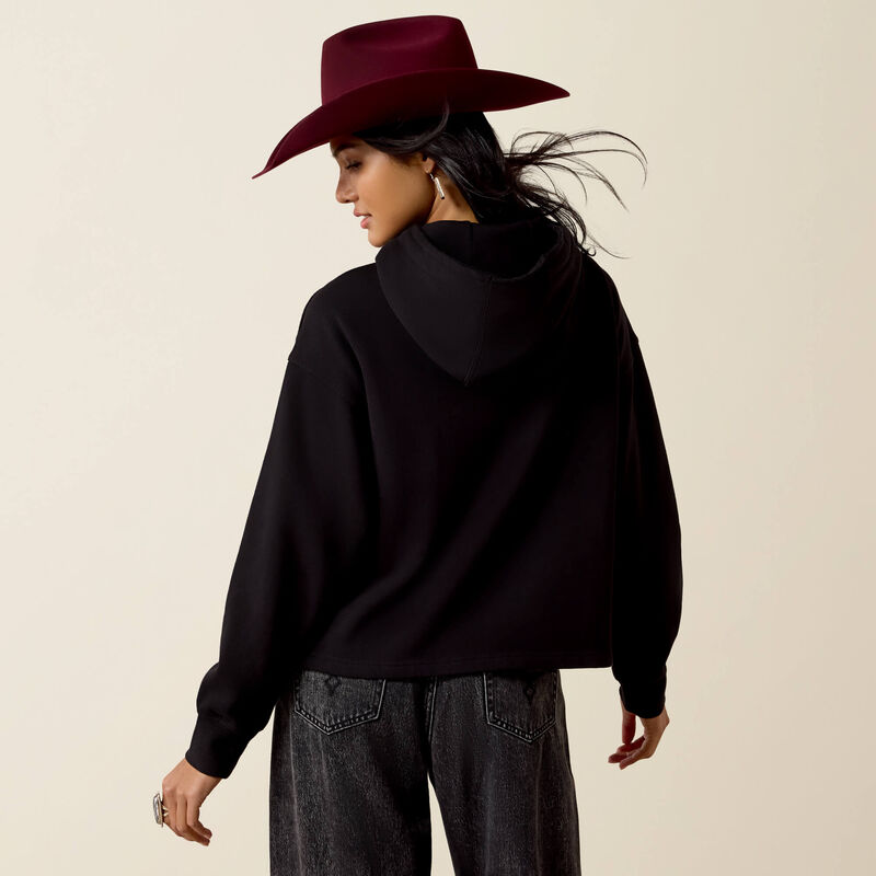 ARAIT WOMENS Daydreamer Hoodie-BLACK HORSESHOE 10080693