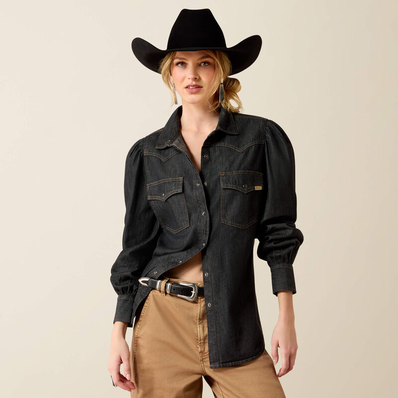 ARIAT WOMEN'S Nina Western Shirt-BLACK TINT 10080865
