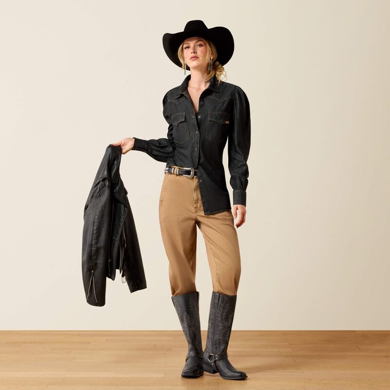 ARIAT WOMEN'S Nina Western Shirt-BLACK TINT 10080865