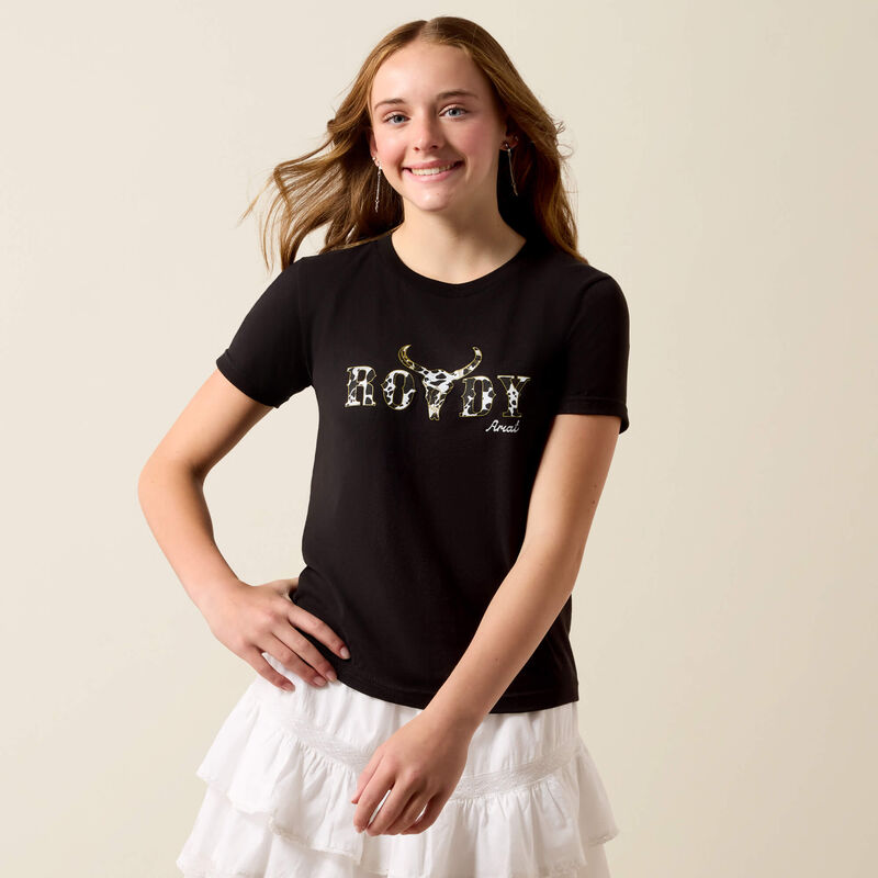 Ariat Youth Rowdy Cow Skull T-Shirt-10083099