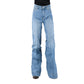 Stetson Women's Light Wash High Rise Wide Leg Jeans