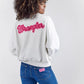 WRANGLER WOMENS X BARBIE™ RELAXED LOGO SWEATSHIRT IN WORN WHITE