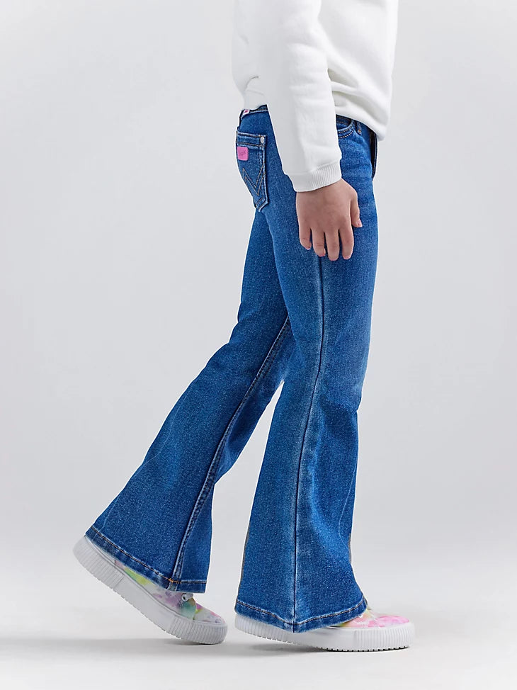 WRANGLER GIRLS X BARBIE™ GIRL'S FLARE JEAN IN WRANGLER BLUE