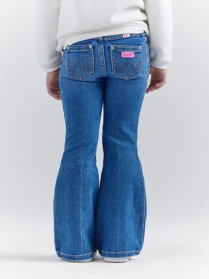 WRANGLER GIRLS X BARBIE™ GIRL'S FLARE JEAN IN WRANGLER BLUE