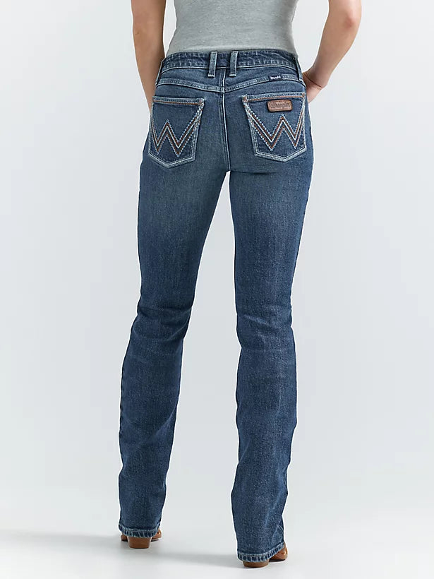 WRANGLER WOMENS RETRO® MAE MID RISE BOOTCUT JEAN IN KAYLA