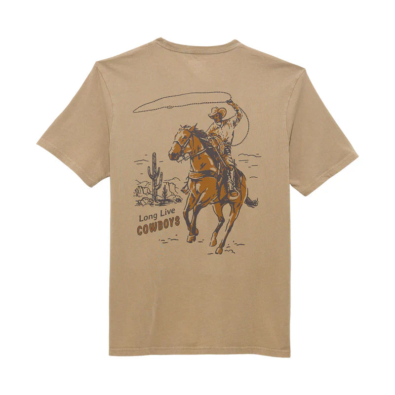 Wrangler Men's Beige Trench Coat Lasso Graphic T-Shirt
