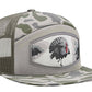 Turkey Woven Patch Old School Camo Hat.: OS Green Camo