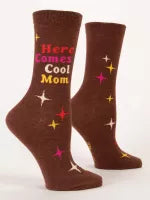 BLUE Q HERE COMES COOL MOM CREW SOCKS WOMENS