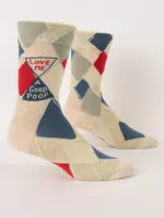 BLUE Q LOVE ME A GOOD POOP CREW SOCKS WOMENS
