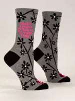BLUE Q MOST LIKELY TO SAY IT TO YOUR FACE CREW SOCKS WOMENS