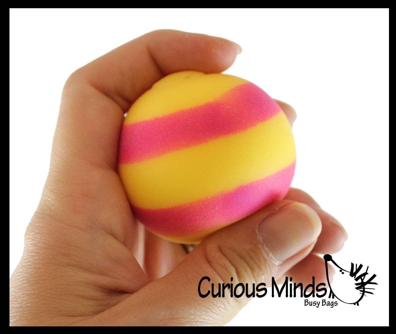 1 - 1.75" Striped Doh Filled Stress Ball - Squishy