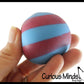 1 - 1.75" Striped Doh Filled Stress Ball - Squishy