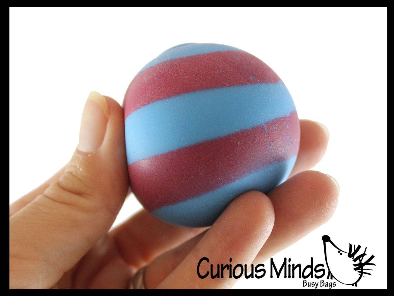 1 - 1.75" Striped Doh Filled Stress Ball - Squishy
