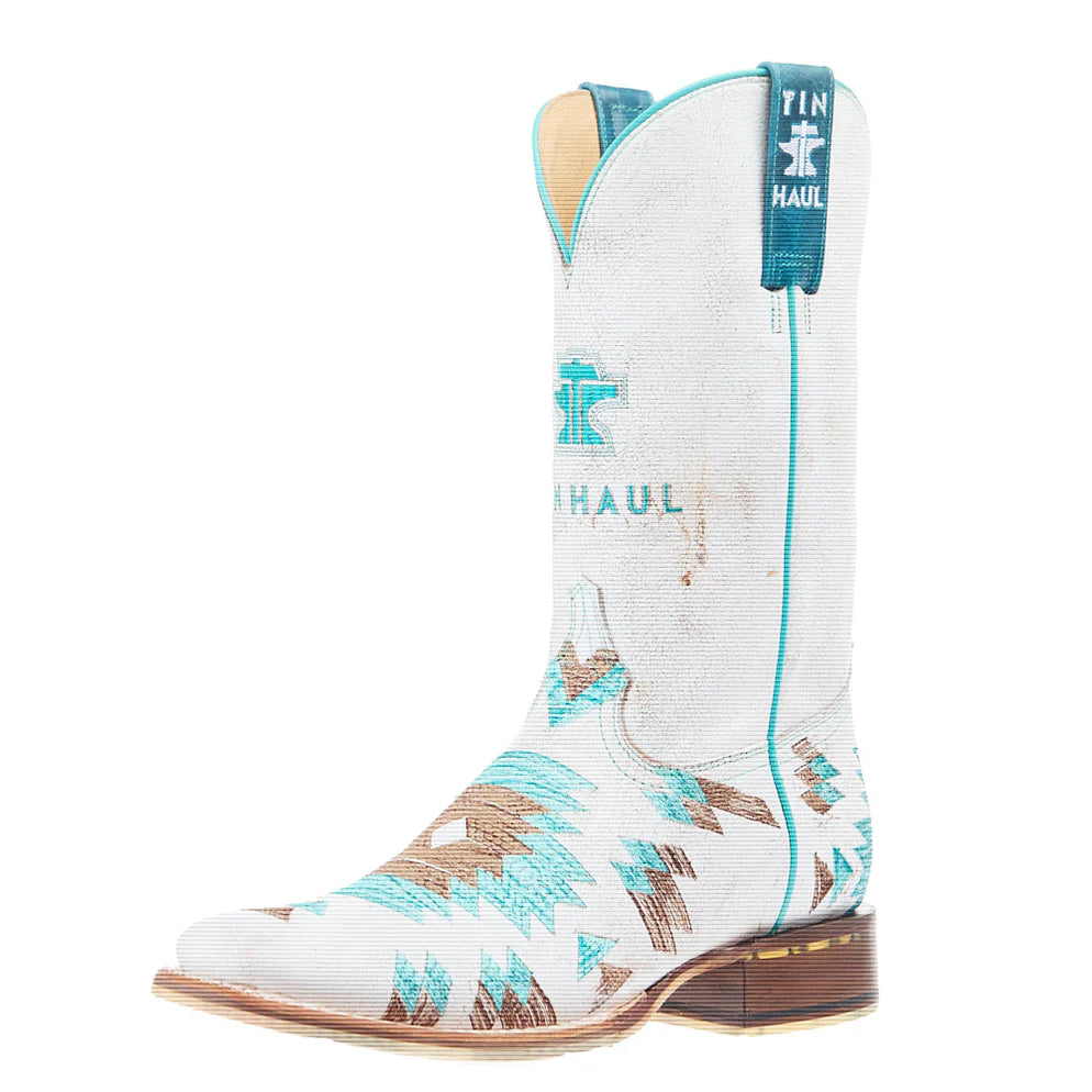 Tin Haul Women's White Aztec Vamp White Top Boot