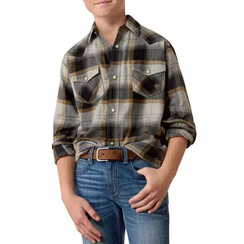 Ariat Boy's Retro Heinz Classic Fit Snap Shirt