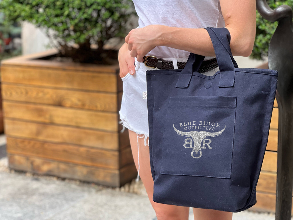 BRO CANVAS SOHO BAG W/CROSSBODY STRAP (NAVY)
