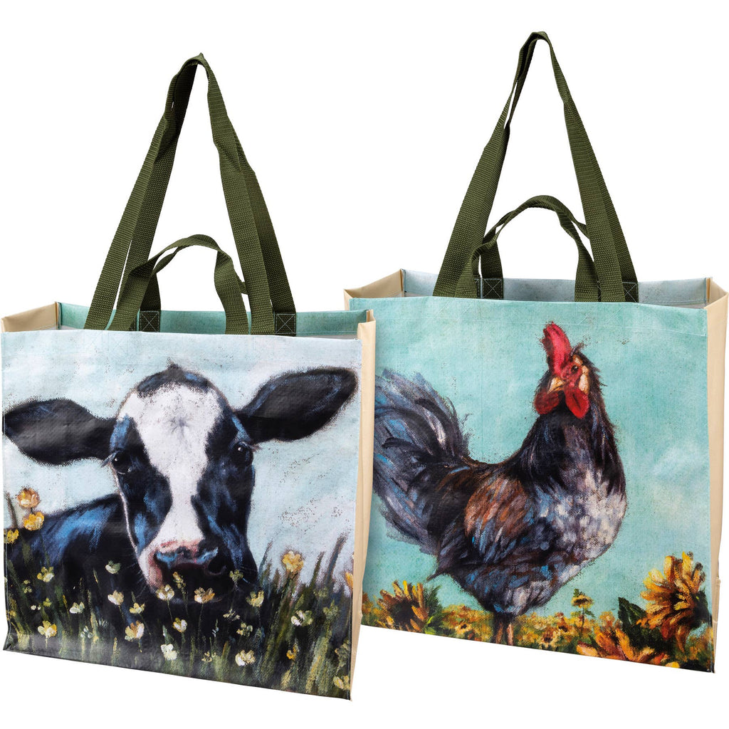 Rooster And Cow Market Tote