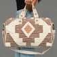 Cream, Brown & Rust Western Duffel
