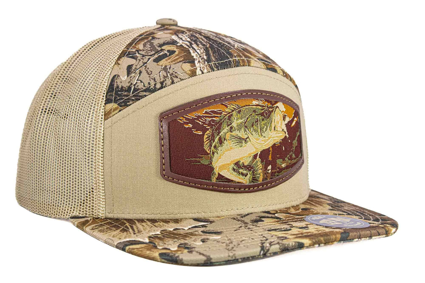 Bass Woven Patch Old School Camo Hat.: MOS Bottomland/Loden