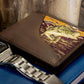 Bass Men's Bifold Woven Patch Leather Wallet.