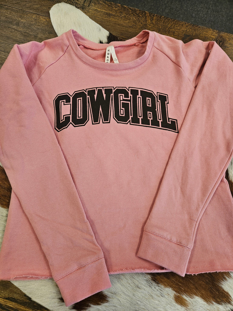 ROPER GIRLS DUSTY PINK COWGIRL SWEATSHIRT